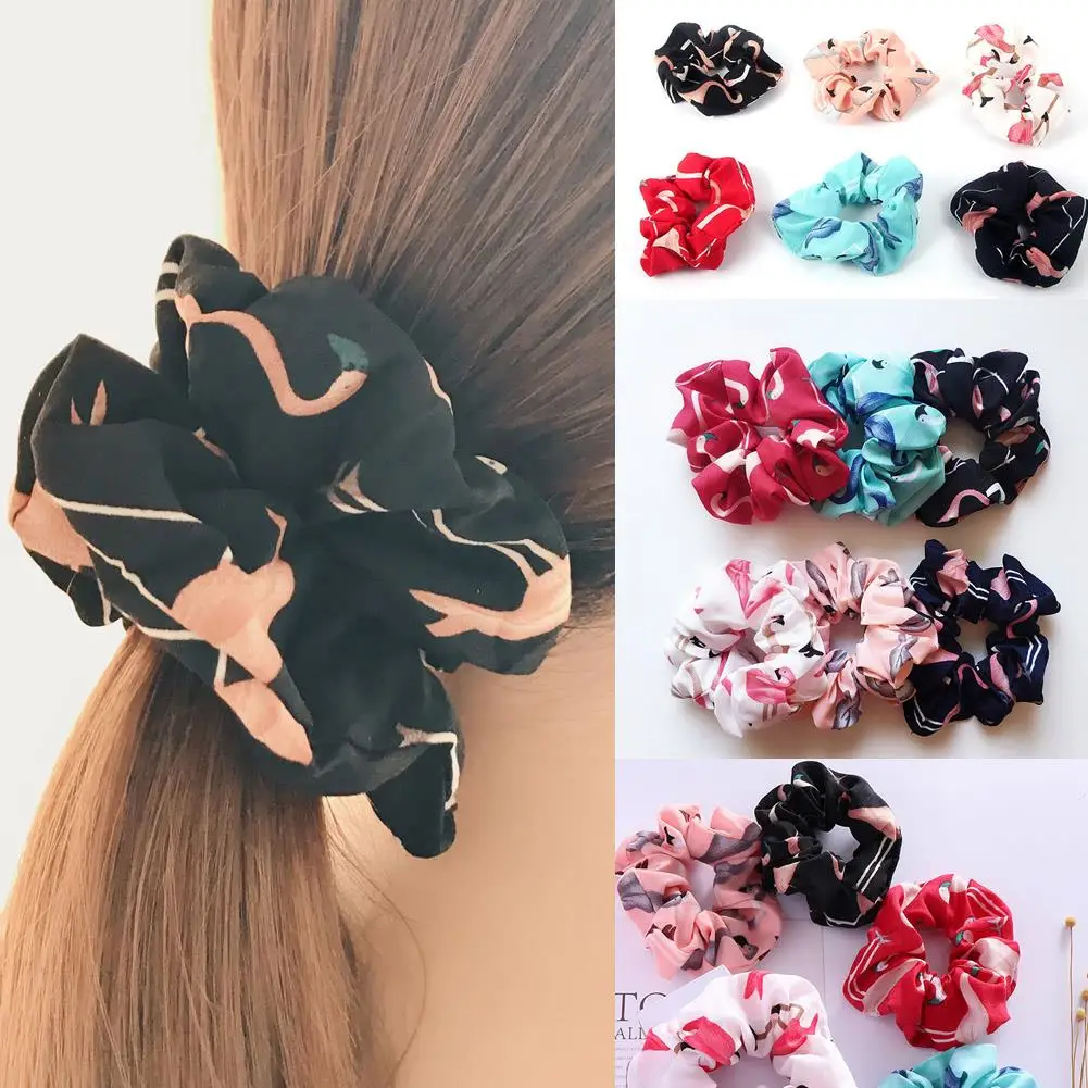 

Animal Print Women Scrunchies Fashion Hairband For Ponytail Holder Elastic Hair Band Sweet Hair Ties Hair Accessories Headwear、