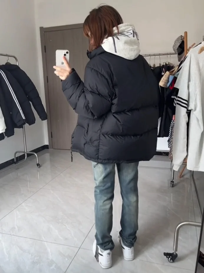 Национальная мода американский винтажный простой пуховик с воротником-стойкой