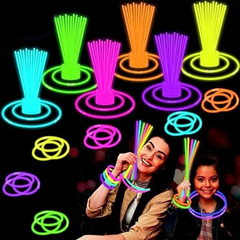

Светящиеся палочки оптом 100 шт. неоновые светящиеся палочки с разъемом 8 дюймов ультра-яркие светящиеся палочки для свадьбы