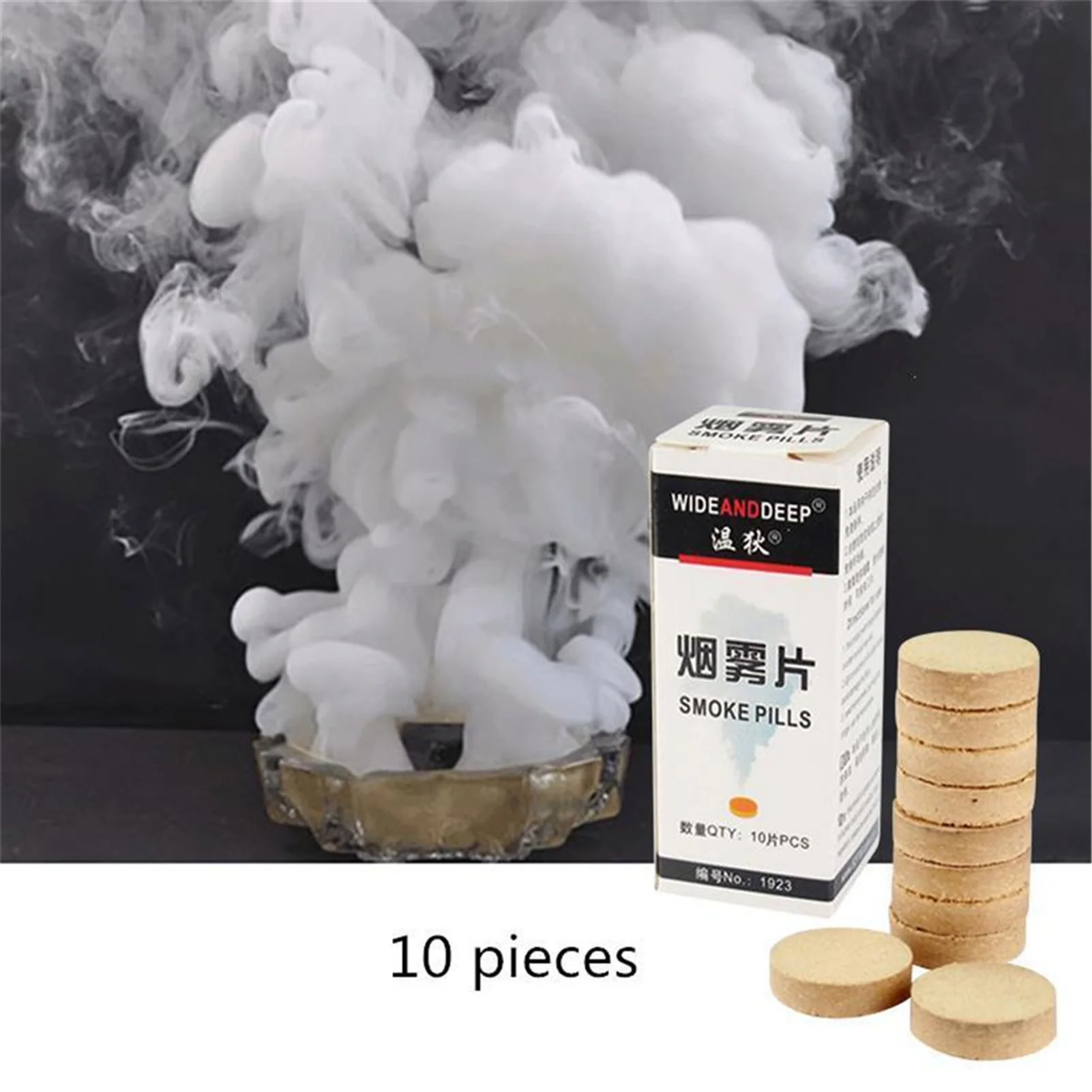 PcsBox White Smoke Cake Pills Show Divine Halloween Photography Aid Decoration Tool Props Round Party DIY Decor