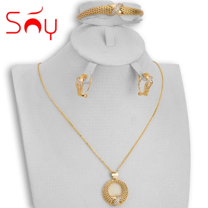 

Ювелирные наборы Sunny Jewelry, классическое искусственное ожерелье и браслет, изысканный стереоскопический дизайн для женщин, романтический тр...