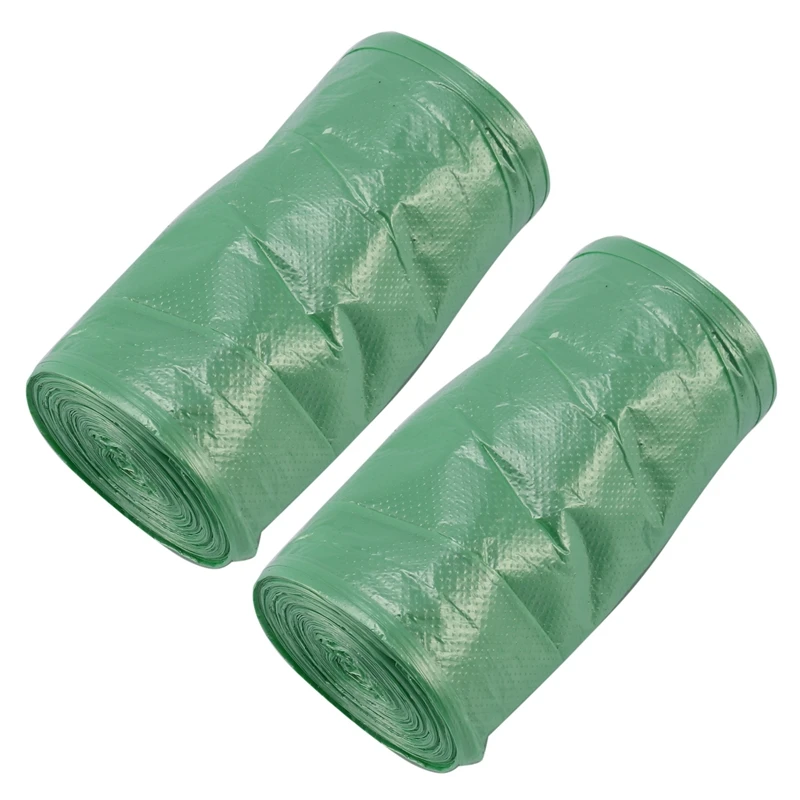 

2 Rolls 50 X 46 Cm Garbage Bags Single Color Thick Convenient Environmental Plastic Trash Bags Disposable Bag Green