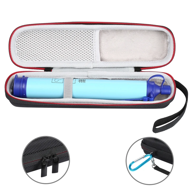

Фильтр для очистки сточных вод для LifeStraw, защитная коробка на молнии, противоударный чехол для хранения с ремешком и карабином