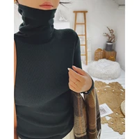 2022 autumn winter thin sweater women knitted ribbed pullover sweater long sleeve turtleneck slim jumper soft warm pull femme