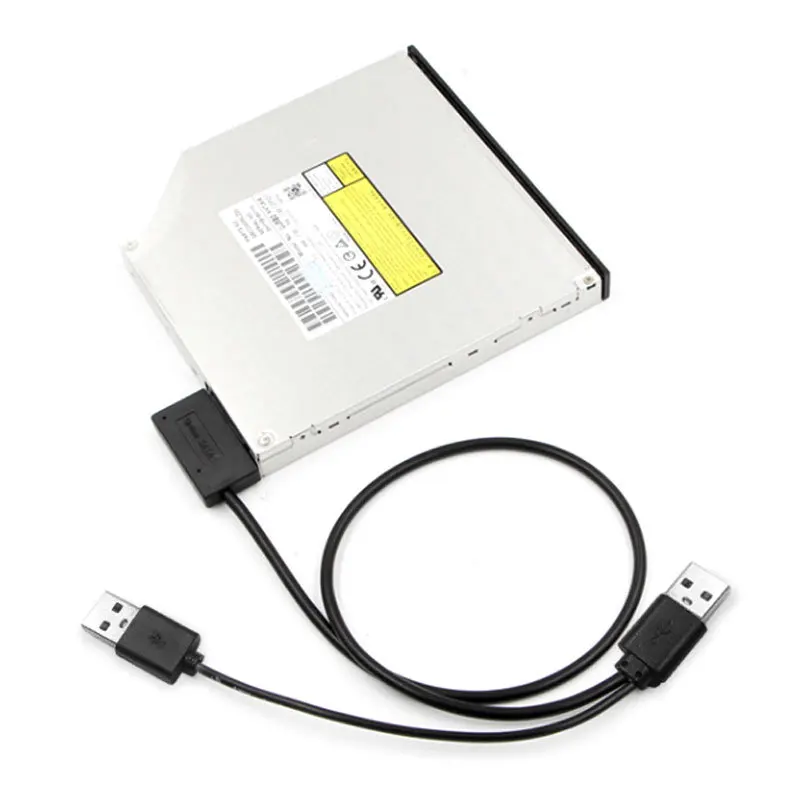 Адаптер USB 2 0 для Sata 6 + 7 13-контактный конвертер CD DVD ROM с внешним источником питания