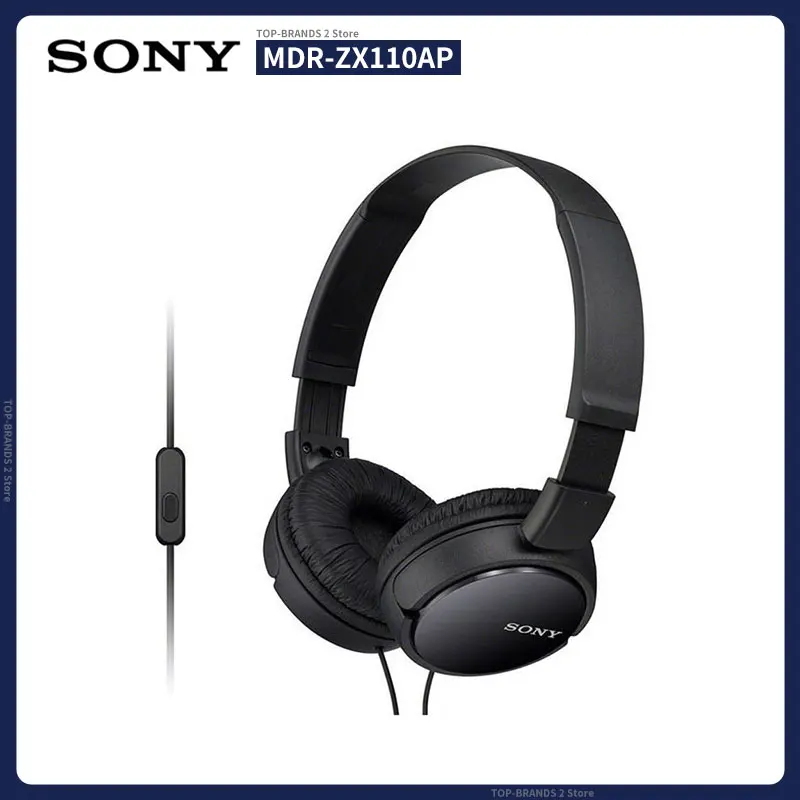 

SONY MDR-ZX110AP Wired Headphones Gaming Overhead Headphones ZX Series with Mic for Phone-Call Earphone High Sound Headset