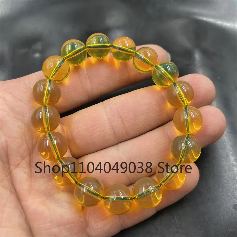 Натуральный Синий браслет класса 5А очищенный водой янтарный Мексиканский