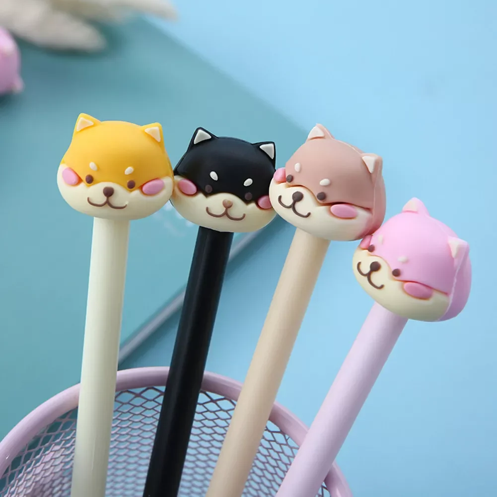 

Cute Creative Cat Dog Gel Pen Cartoon Kawaii Stationery Office School Supplies sweet pretty lovely cartoon Handles