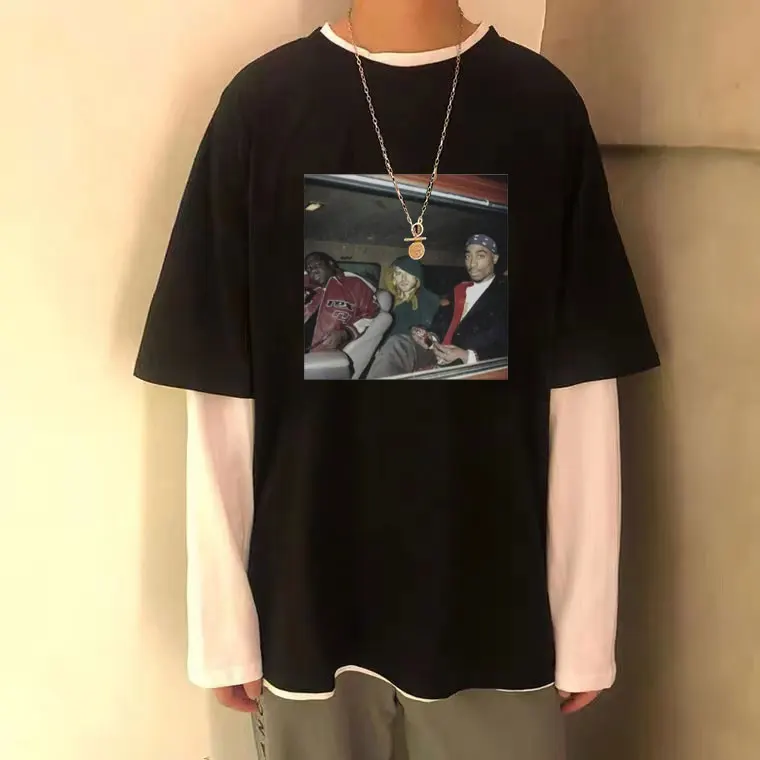 

Awesome Rapper Hip Hop Tupac 2pac Biggie Smalls Tee The Notorious B.I.G Tshirt Man Woman Fashion Loose T-shirt Cotton T Shirts
