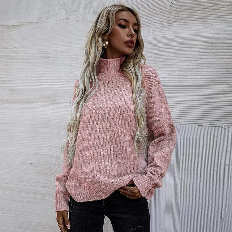 

2022 Autumn and Winter New Solid Color Women's Top Loose Round Neck Pullover Twist Sweater Women's Clothing кофта женская