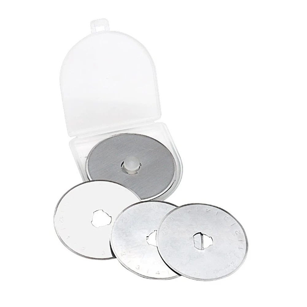 

10Pcs 45mm Rotary Blades Round Trimmer Rotary Cutter For Sewing Cutting Crafting With Scale Wool/Felt/Textile Cutting Blades