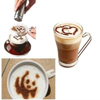 plastic garland mold fancy coffee printing modelcoffee milk foam spray pattern template 16 sets coffee accessories tools