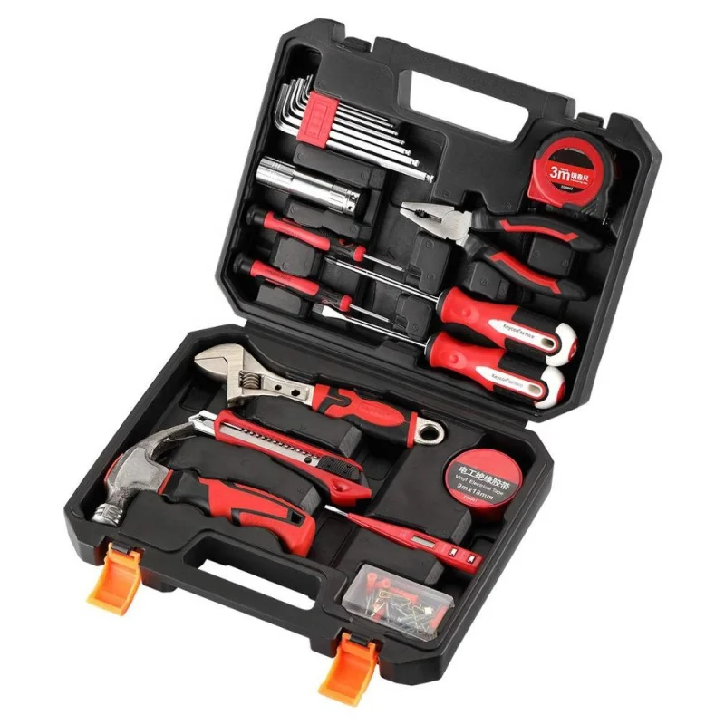 Factory Direct  Pro Tech Toolkit Custom Color  41 piece General Repair Tool Box Mechanics Hand Tools