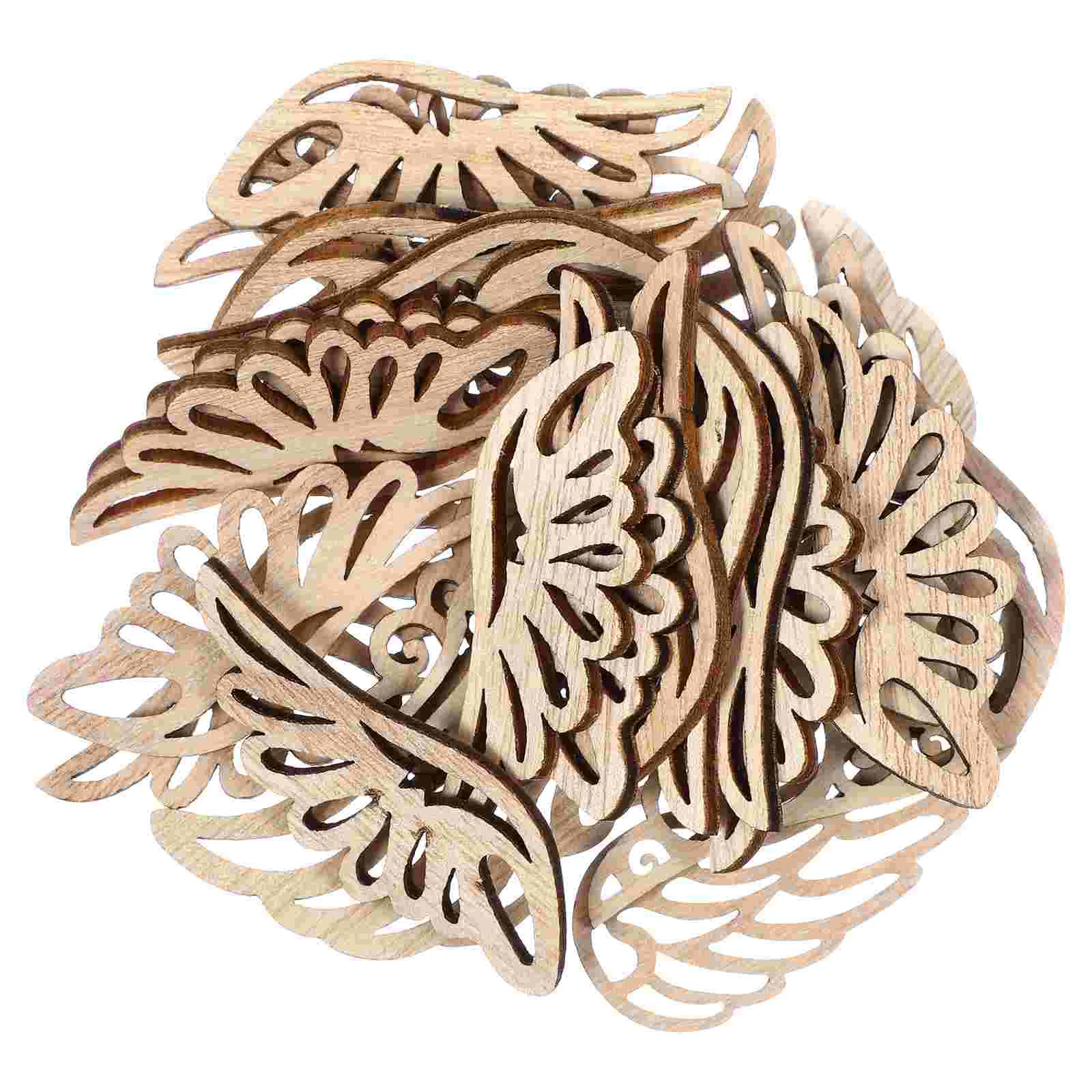 80 шт. маленькие филигранные крылья ангела поделки для девочек деревянные тарелки