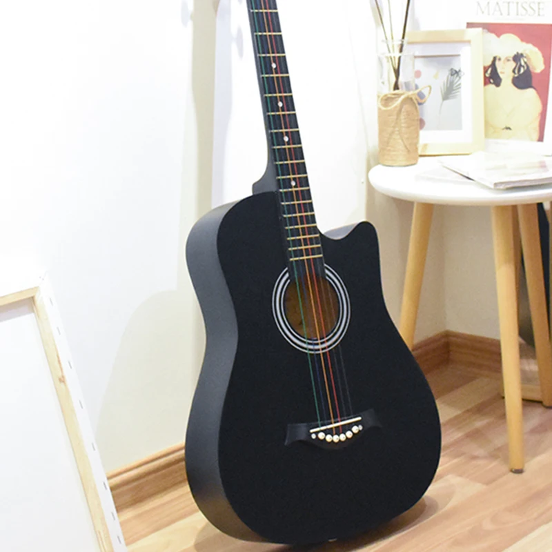 

Guitar Pickup Left Handed Guitar 6 String Hollow Body Classical Guitar Traveler Black Practice Guitarra Acustica Travel Guitar
