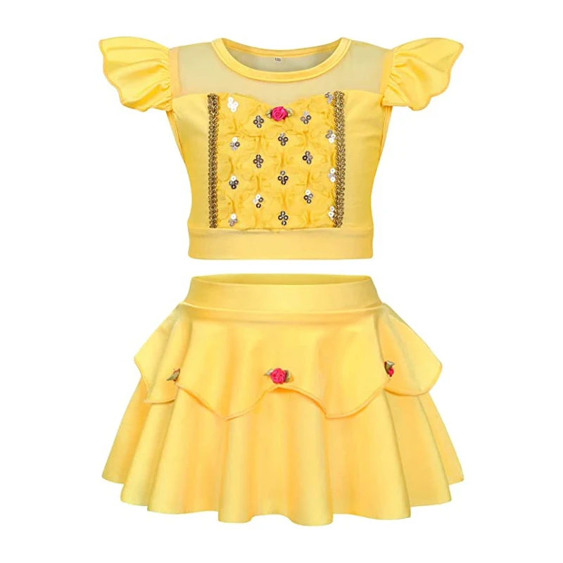 Детский Купальник Из Двух Предметов Новое Поступление Лета 2024 Жасмин Белль Анна