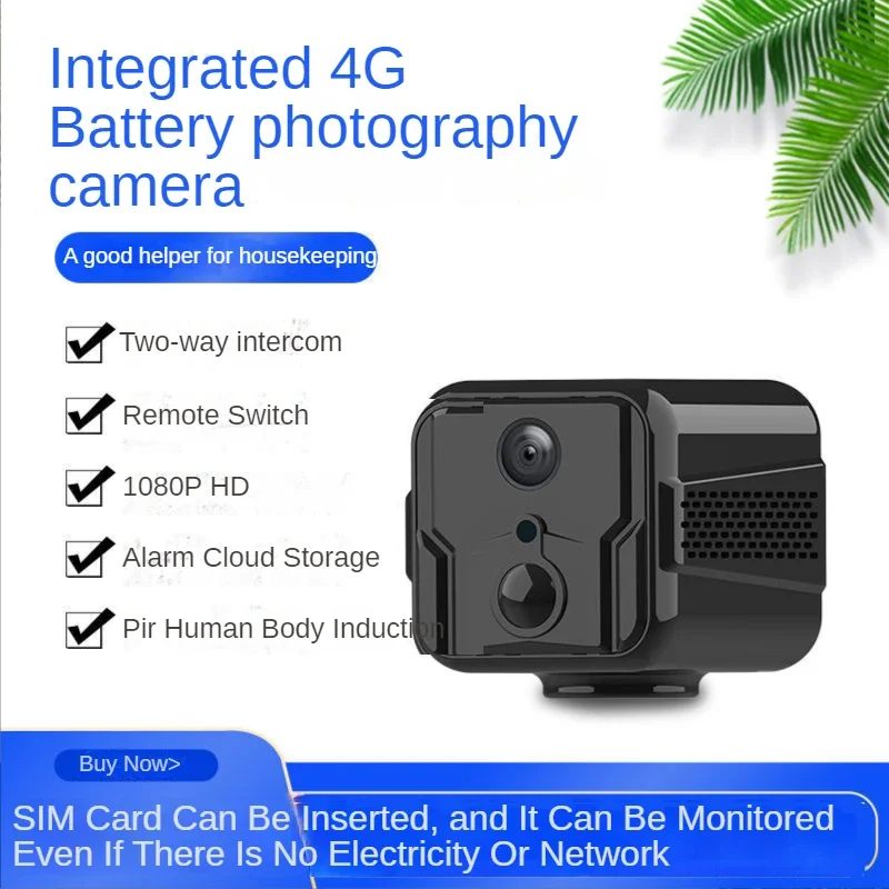 

Беспроводная мини-камера видеонаблюдения, 4G, Wi-Fi, облачное хранилище, удаленный вызов, мониторинг сети с аккумулятором, камера ночного видения 1080p