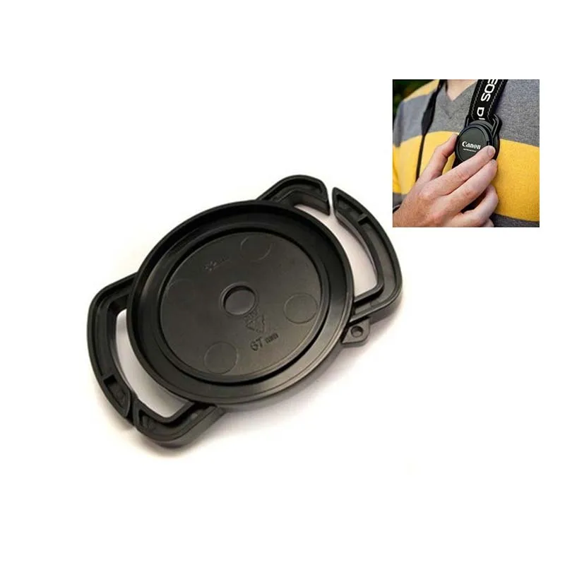 

SLR Lens Cover Buckle Lock Anti-loss Plastic Black Paracord Bracelet Photography Accessorise 40.5mm 49mm 62mm