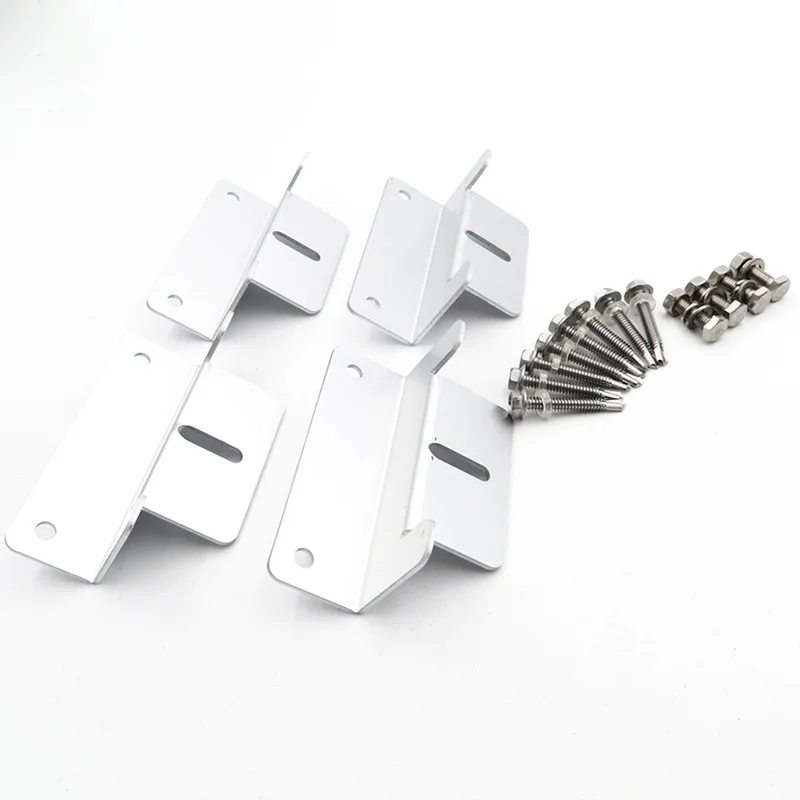 

White Z Style Solar Panel Mounting Brackets Corrosion Resistant Clip Sets Roof Solar Panel Bracket Clamp Aluminum Alloy Support