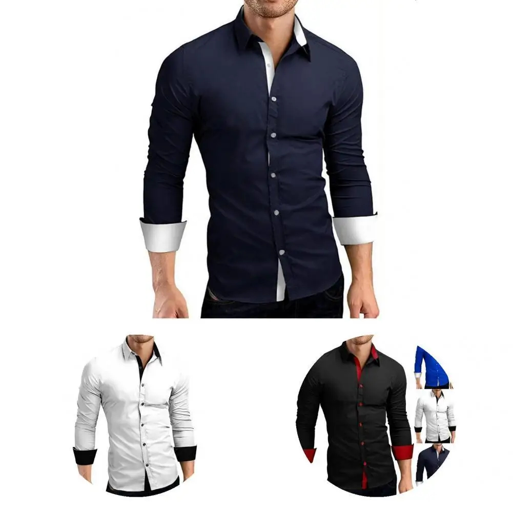 

Colorfast Trendy Soft Male Shirt Cardigan Fall Shirt Buttons for Daily Wear