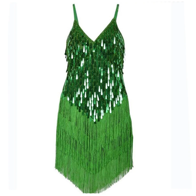 Женские сексуальные костюмы для латинских танцев 1920s Great Gatsby Flapper платье