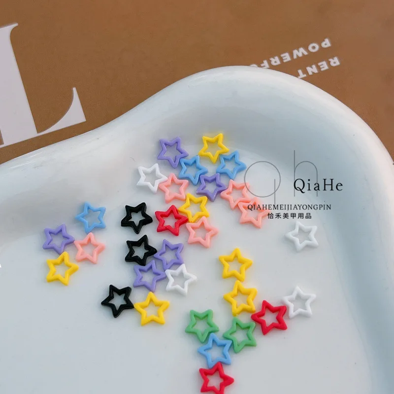 20 шт. полые цвета макарон пятиконечная звезда любовь мини-мультяшные подвески