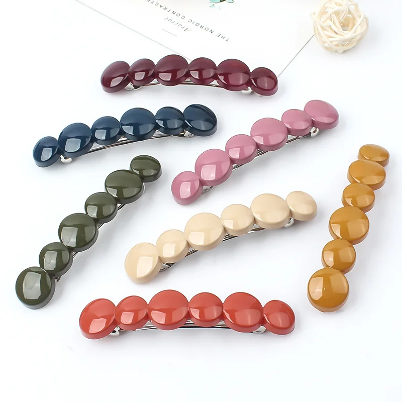 Однотонная женская Регулируемая заколка для волос