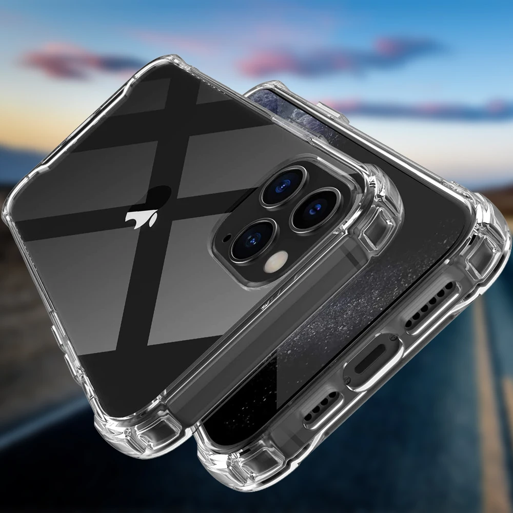 

Military-grade Armor Hybrid Case For iPhone 12 Mini 11 Pro Xs Max X Xr Se 2020 7 8 6s 6 Plus Clear Shockproof Hard Cover Shell