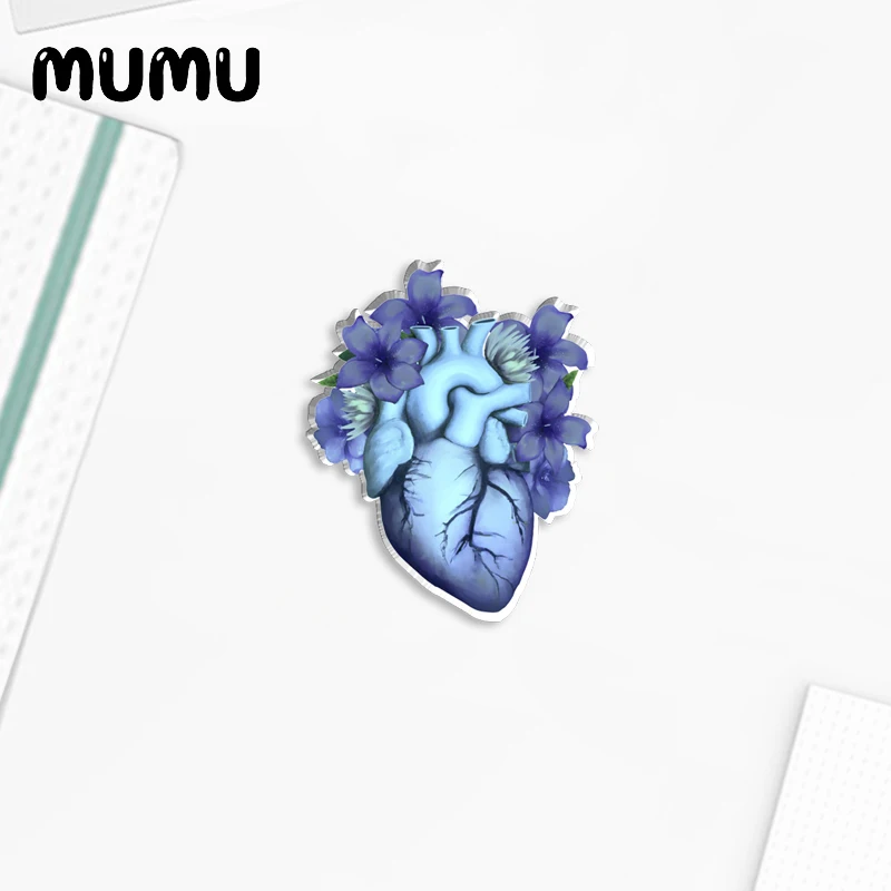Новинка 2023 анатомическая брошь в виде сердца с цветком булавка для лацкана