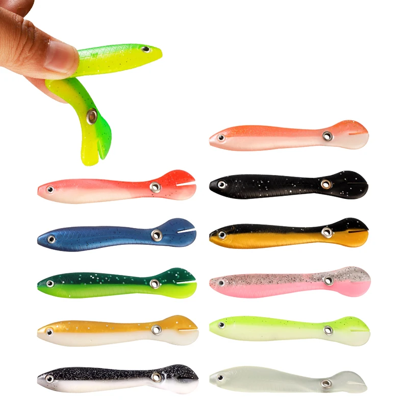 

5Pcs/lot Soft Bionic Fishing Lures 2/6g 7cm/10cm Swing Tail Bait Silicone Small Loach Bait Artificial Bait for Bass Pike Fishing