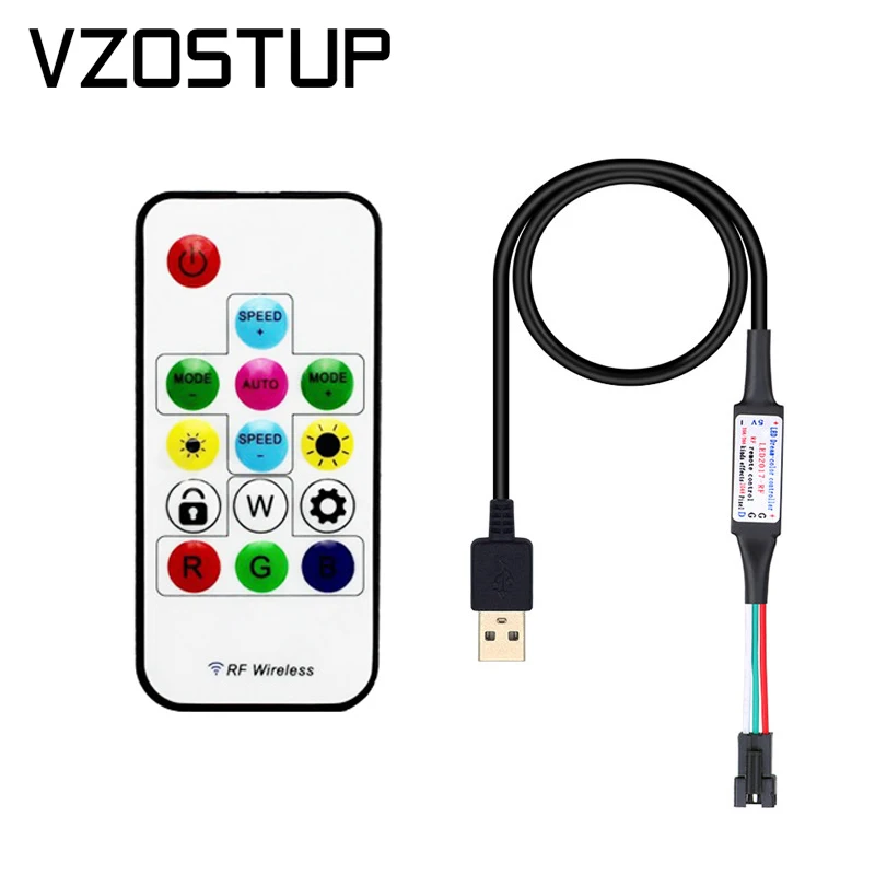 

Пульт дистансветильник управления светодиодной лентой WS2811 WS2812B SK6812 RGB, 14 клавиш