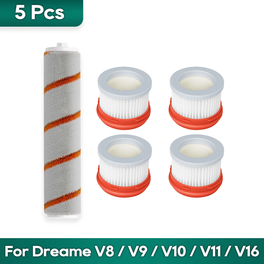 Аксессуары для пылесосов Dreame V8-V16: мягкая щетка, ролик, фильтр HEPA