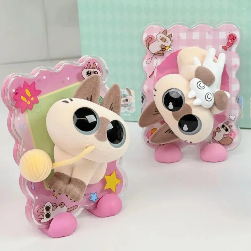 Фото Сиамский кот Azuki Azukisan's Healing Moment Series Blind Box Caixa Caja Dolls Mystery Box Подарочный настольный орнамент Мультяшная модель №3