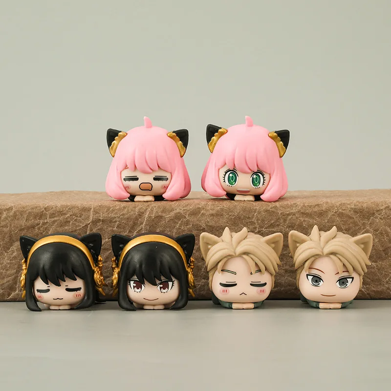 

6pcs/set Anime SPY× FAMILY Figure Anya Yor Forger Yor Briar Desk Decoration PVC Model Doll Toys Colletible Figurals Gift for Kid