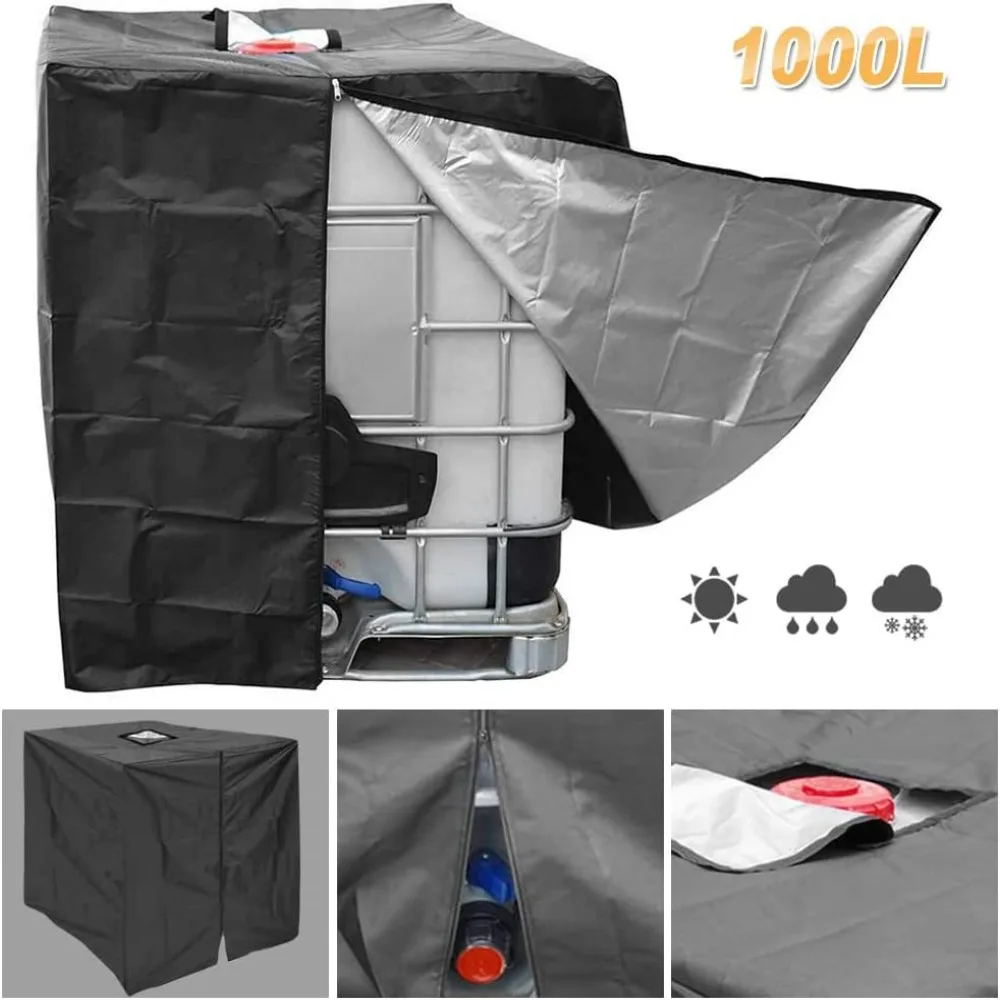 

Waterproof 210D 1000l IBC Tank Rainwater Uv Protection Dust Cover Garden Box Cover Container Protective Cover