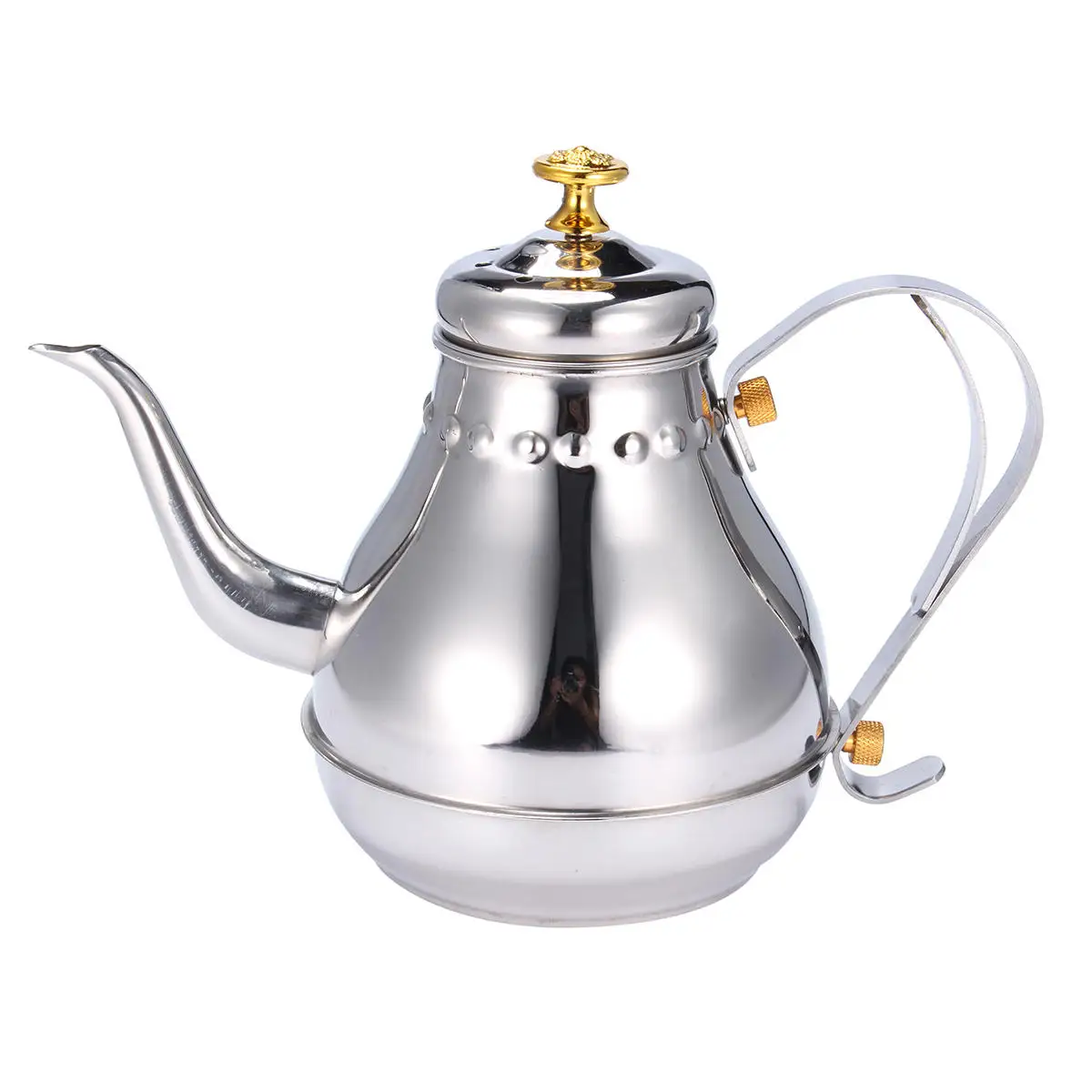 

Stainless Steel Court Pot-fine Mouth with Mesh Leak Tea Kettle-coffee Pot-hotel Restaurant Teapot Induction Cooker General