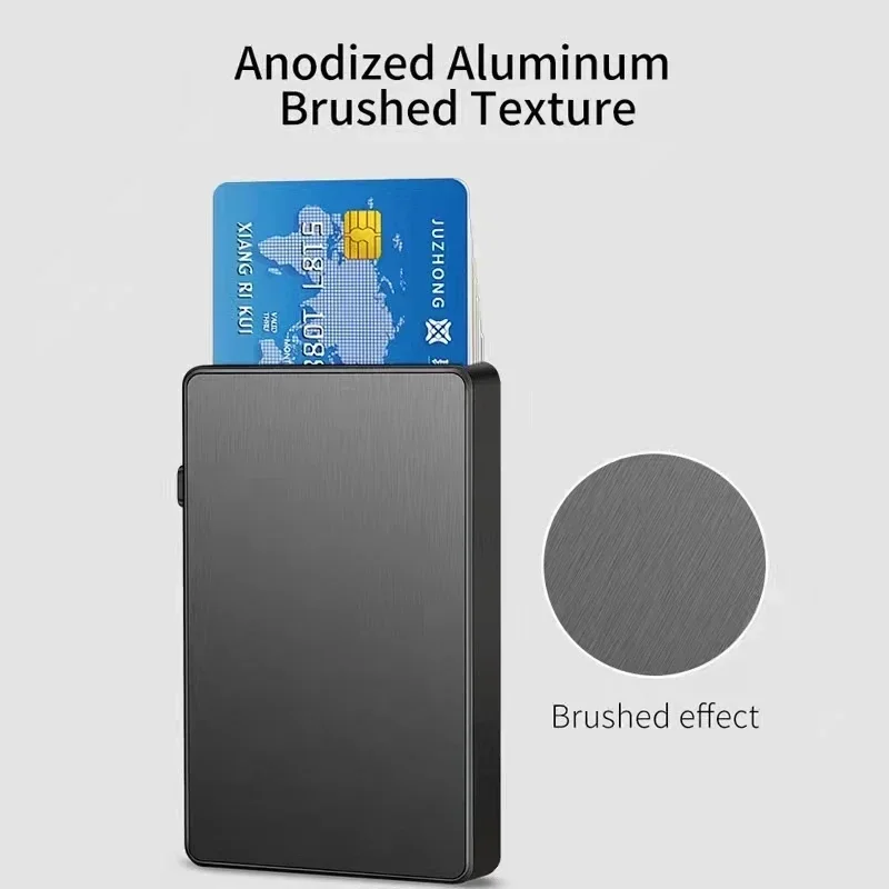 Ультратонкий кошелек для кредитных карт из алюминиевого сплава с технологией RFID