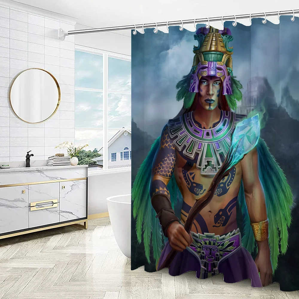 Ацтекская занавеска для душа дизайнерская роскошная толстая зимняя стеганая