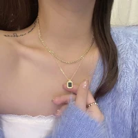 fashion gold necklace for women girls luxury charms black pendant choker necklace female aesthetic neck chain jewelry gifts