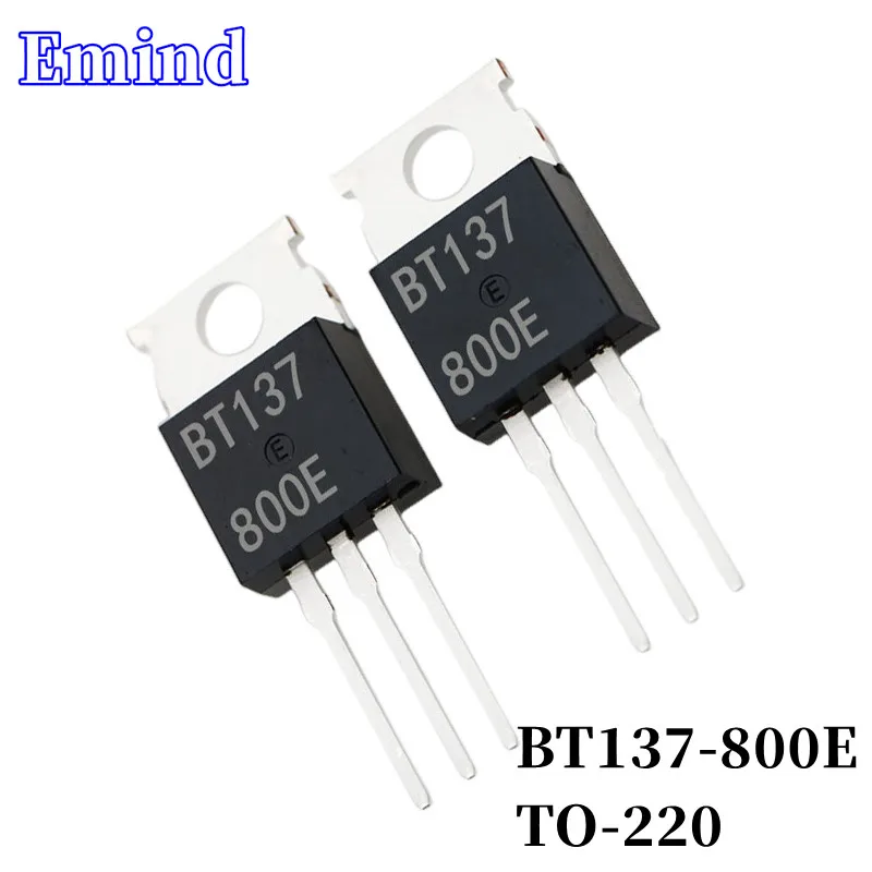 

10Pcs BT137-800E BT137 Thyristor TO-220 8A/800V DIP Triac Large Chip