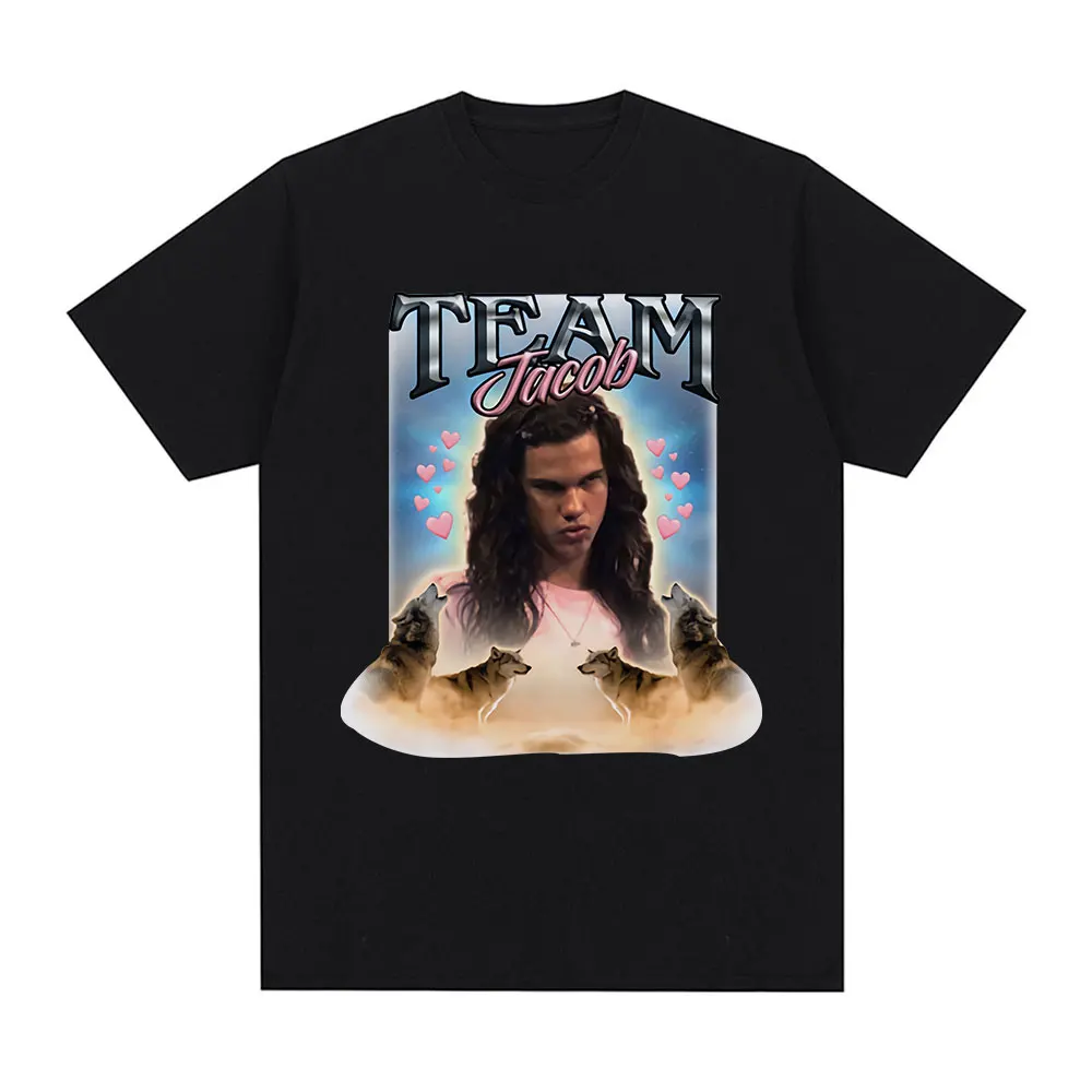 Футболка с принтом команды Джейкоба Эдварда, смешные футболки с коротким рукавом с мемом, мужские и женские модные хлопковые футболки большого размера, уличная одежда