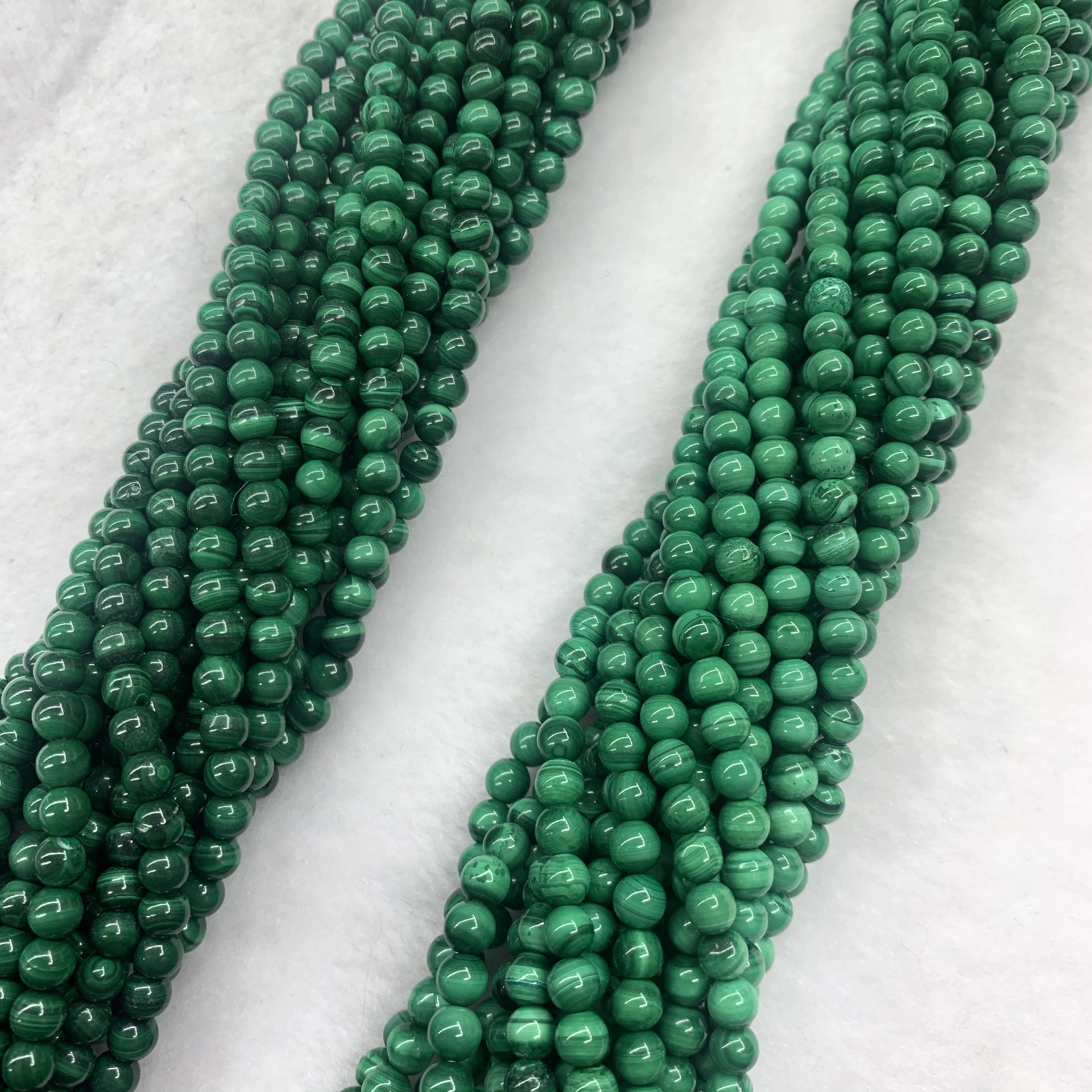 Malachite Natural Stone Beads for Jewelry Making AAAAA Green Gemstones DIY Bracelets Malachites Peacock Stones 4mm for wholesale