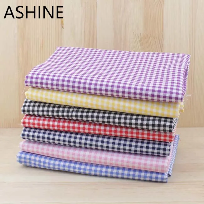 

Tilda Print plaid Handmade Cotton Fabric for DIY Craft Sewing Walletbag Tissue Scrapbooking Cloth 50*50cm 7 pcs