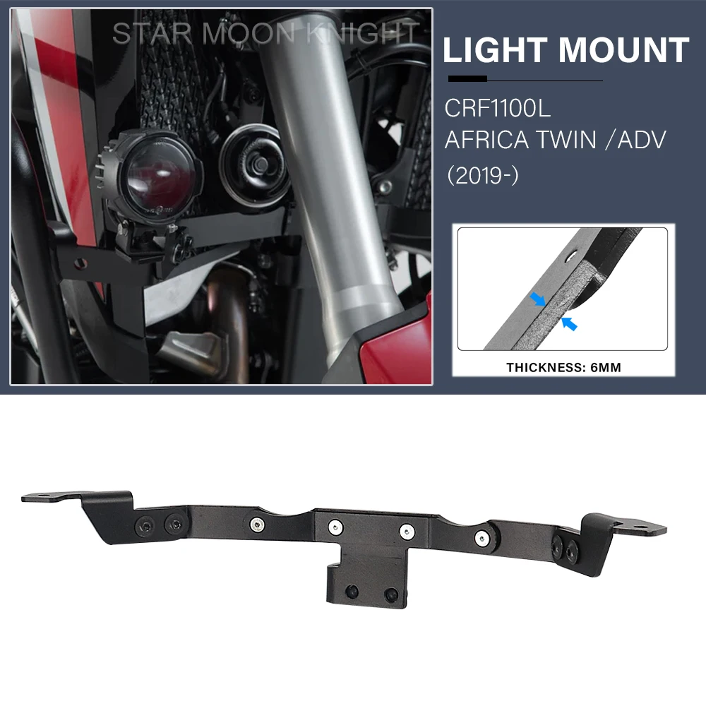 

Auxiliary Fog Light Mounts Bracket For Honda Africa Twin CRF 1100 L CRF1100 1100L CRF1100L Adventure Sports Driving Lamp Holder