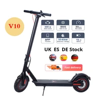 drop shipping us uk eu warehouse 15ah scooter electrico 500w 10inch two wheel foldable adult fast electric scooter for sale