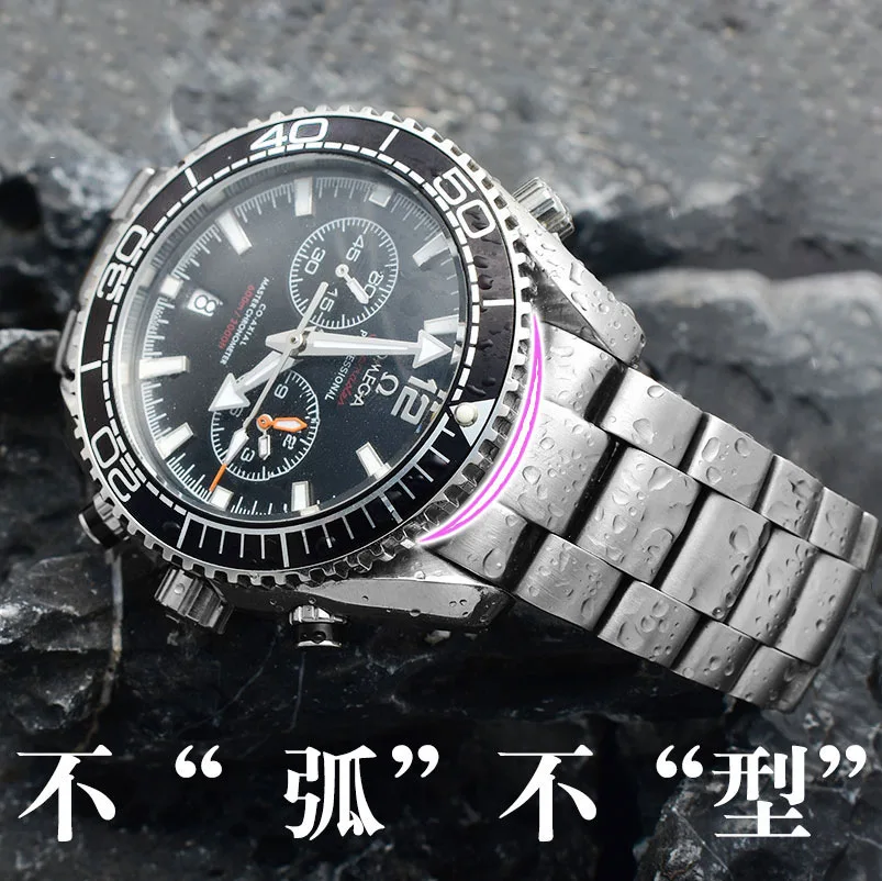 Quality 316L Silver Stainless steel Watch Bands Strap For omega seamaster speedmaster planet ocean Belt 18mm 20mm 22mm wristband