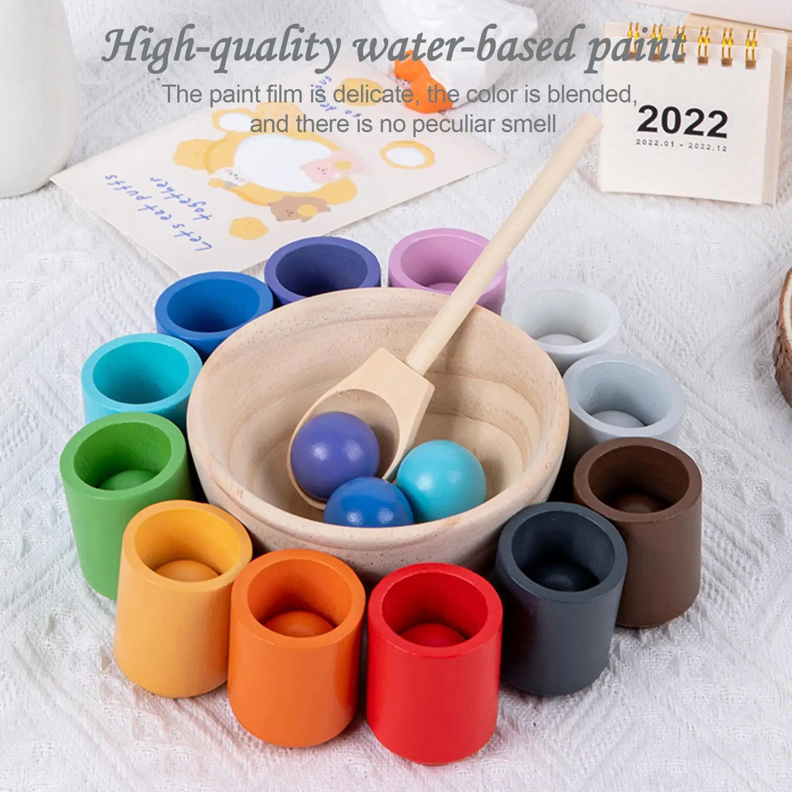 

Wooden Sorting Toys Toddler Learning Activities Ball Sensory Toys For Color Sorting Matching Counting Preschool Montessori M4g2