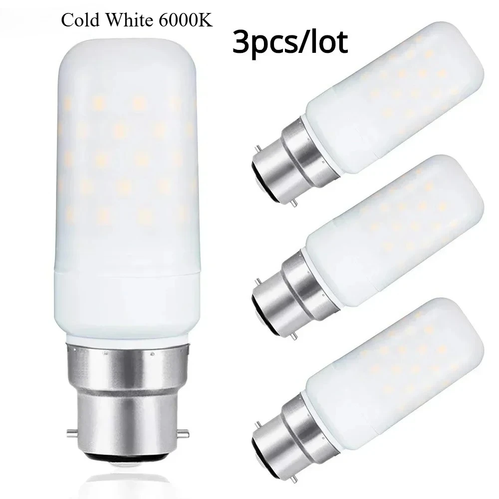 

Melery B22 Светодиодная лампа Свеча Цилиндрическая кукуруза 12 Вт Лампа 80 Вт Эквивалент Теплый белый канделябр Байонет 1200 лм Лампа 3 УПАКОВКИ