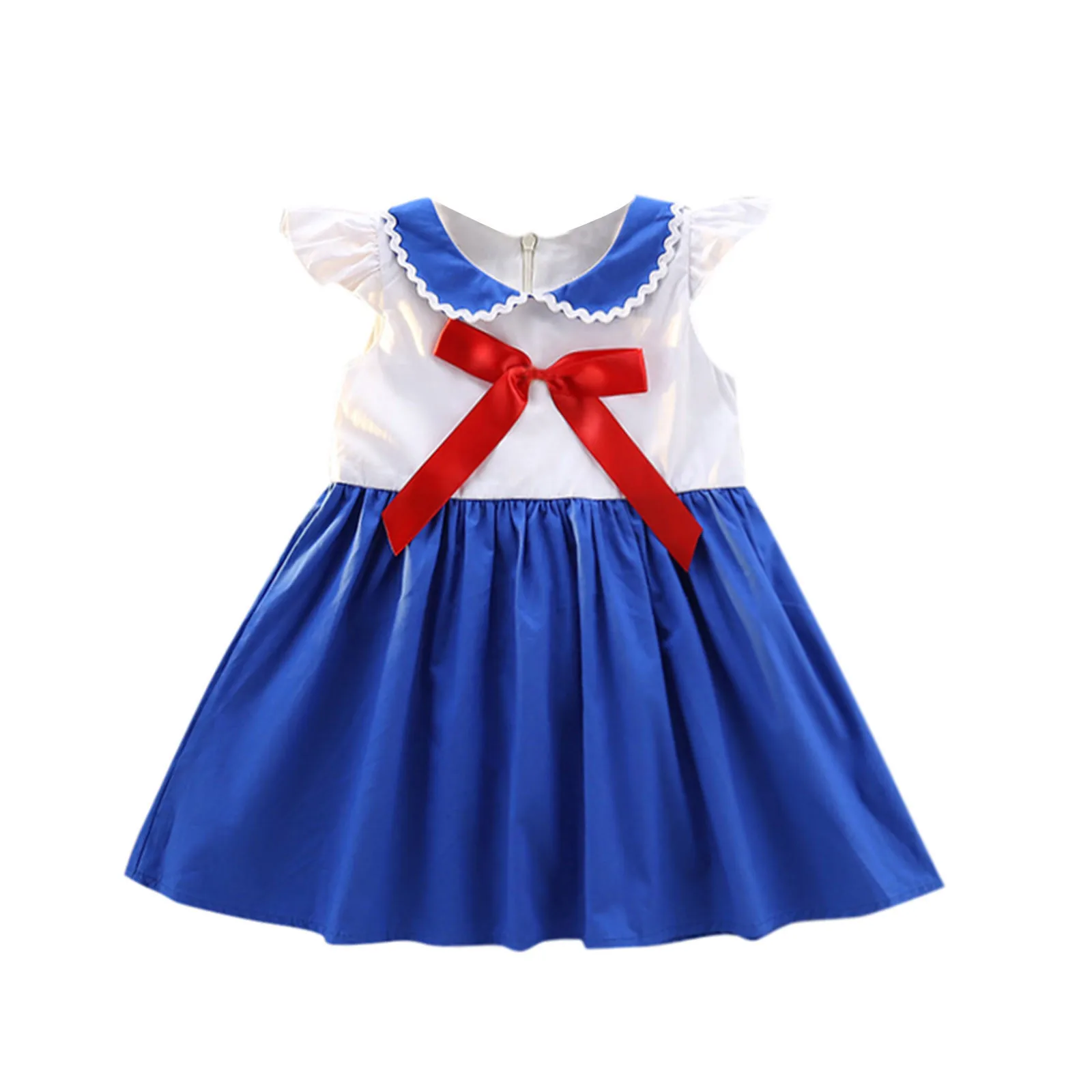 

Patchwork Infant Sleeveless Girls Dress Bow Clothes Princess Baby Girls Dress&Skirt Girls Striped Shirt