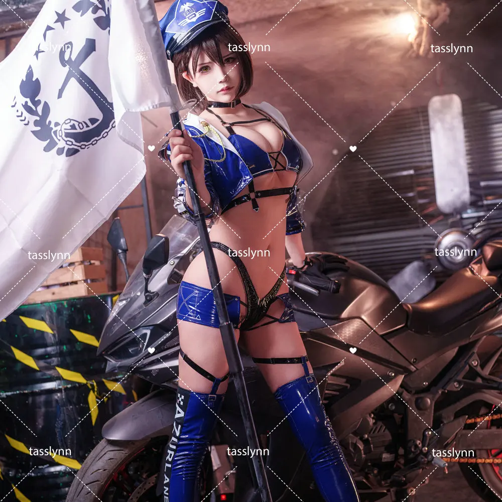 

Azur Lane Shinano USS Baltimore Halloween Costumes for Women Warship Girls R Big Fox Racing Suit Motorcycle Suit for Women